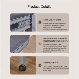 Meuble de rangement vertical mural escamotable pour planches <span class=keywords><strong>à</strong></span> <span class=keywords><strong>repasser</strong></span>, avec tiroirs chauffants et rangement pour vêtements, pour dressing - Product Image 2