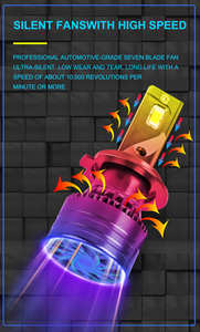 Ampoules de phare LED pour véhicules et motos, turbos LED S2 H4 H7 H13 H11 9005 9006 Cob, 12V 24V - Product Image 4