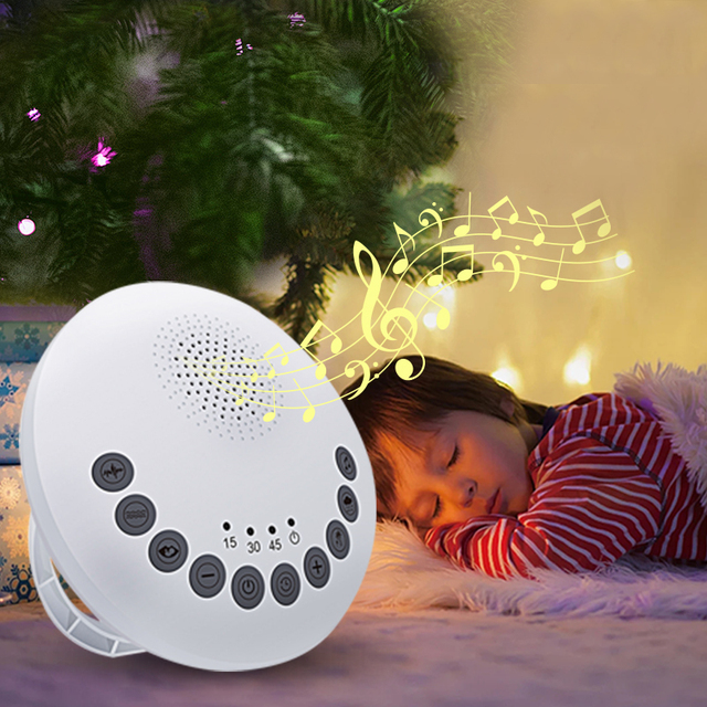 Portable White Noise Machine for Baby Easy Control Non-looping 6 Natural Soothing Sound for Sleep Aid White Noise Sound Machine