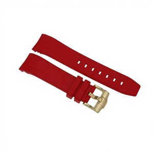 Correa de Reloj de Caucho Vulcanizado de Alta Calidad, Color Rojo, Orificios de 1.8mm y 2.5mm, 22mm, Modelo SKX007 - Product Image 3