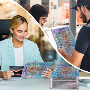 Holographic Bubble Mailer 8.5x12 Inch 25 Pack Rose Gold Metallic Padded Self-Seal Adhesive Waterproof Opaque Eco-Friendly - Product Image 4