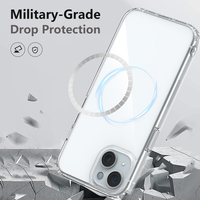 Coque de téléphone antichoc transparente en TPU transparent pour iPhone 16 Plus