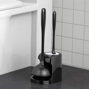 Ensemble de nettoyage de toilettes en plastique, brosse <span class=keywords><strong>WC</strong></span> sans angle mort, déboucheur, outil de nettoyage complet - Product Image 6