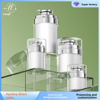 Flacon cosmétique sous vide en acrylique avec pompe bec de poulet pour crème et lotion, 15g, 30g, 50g, 100ml, échantillon de crème pour le visage