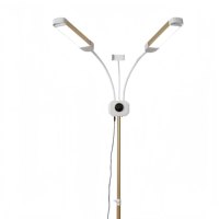 Lampe de sol rotative à 360° réglable pour tatouage des sourcils, coque en aluminium de luxe, 48W, double bras, pour la création de contenu et les techniciennes en extensions de cils