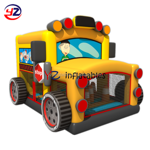 Kids jumping <span class=keywords><strong>the</strong></span> inflatable bouncer bounce house school bus combo <span class=keywords><strong>for</strong></span> sale - Product Image 2