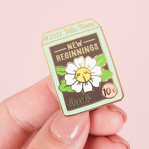 Nouveaux débuts populaires épinglettes en métal personnalisé artisanat accessoires paquet de graines jardinage motivation émail dur broche fleur - Product Image 4