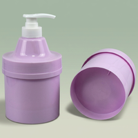 Pot à masque capillaire de 600 ml à large ouverture, grande capacité, en PP, cylindrique, avec fond concave, flacon pompe pour après-shampoing et shampoing, emballage