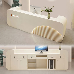 Universal Custom Front Reception Desk Multi Style Aesthetic Design Premium Cashier <b>Table</b> for Global Commercial Retail Service - Product Image 4