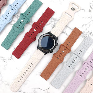 <span class=keywords><strong>Bracelet</strong></span> de <span class=keywords><strong>montre</strong></span> en silicone gravé léopard pour Huawei Gt4/3, 20/22mm, pour Samsung Galaxy Watch - Product Image 1