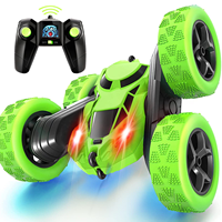Coches de acrobacias RC con caja de color, control remoto, 4WD, coche de derrape con rotación de 360 grados, construcción de metal y plástico, alcance de 100M, cargador para niños, auto.
