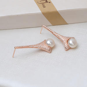 Pendientes de Plata S925 con Borla Larga en Forma de L, Cadena de Cinturón para Mujer, Pendientes Versátiles, Componentes de Joyería con Perlas - Product Image 4