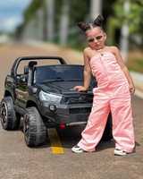 Vente en gros Combinaison pour tout-petits filles Combinaison en jean solide sans manches Barboteuses Pantalon Combinaison pour bébés filles
