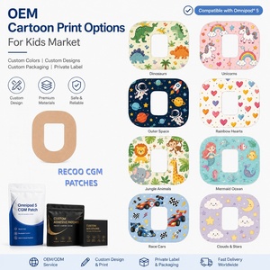 Parches de Sensor CGM para Niños con Diseños Coloridos y Divertidos, Resistentes al Agua, de Larga Duración, de Algodón y Spandex, Cinta para Monitor de Glucosa - Product Image 2