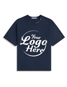 Camiseta de algodón orgánico de peso pesado ecológica Camiseta básica de cuello redondo transpirable para hombre - Product Image 4