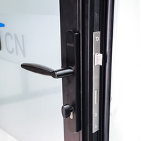 Porte pliante transparente en aluminium trempé à double vitrage, résistante au vent, personnalisée pour hôtel, conforme aux normes d'efficacité énergétique NFRC des États-Unis et du Canada