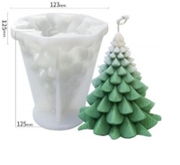 LifeTop Moules en résine pour arbre de Noël, moule en silicone pour arbre de Noël 3D pour bougie, résine, savon, bombe de bain, plâtre, artisanat de Noël