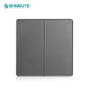 Interrupteur mural pour éclairage, 86*86 mm, norme britannique, panneau en verre ultra-fin, 10 A, <span class=keywords><strong>2</strong></span> gangs, 1 voie - Product Image 2