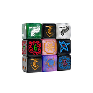 קוביית קוביות אקרילית מודפסת ועמידה בגודל 16 מ\\\"מ, חרוטה, בהתאמה אישית, שקופה, שרף צינורי, קוביית D6 לשלט רחוק למשחקים - Product Image 1