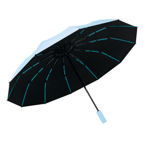 Paraguas Inteligente de 12 Varillas, Plegable en Tres Secciones, Totalmente Automático, Doble Uso (Sol y Lluvia), Protección UV, Regalo Empresarial, Publicidad Personalizada - Product Image 6