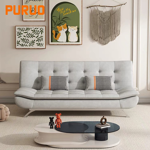 Sofá Cama Doble Plegable Multifuncional de Espuma Viscoelástica de Alta Calidad con Diseño Moderno Acolchado, Estructura Metálica Nórdica y Almacenamiento para Sala de Estar - Product Image 1