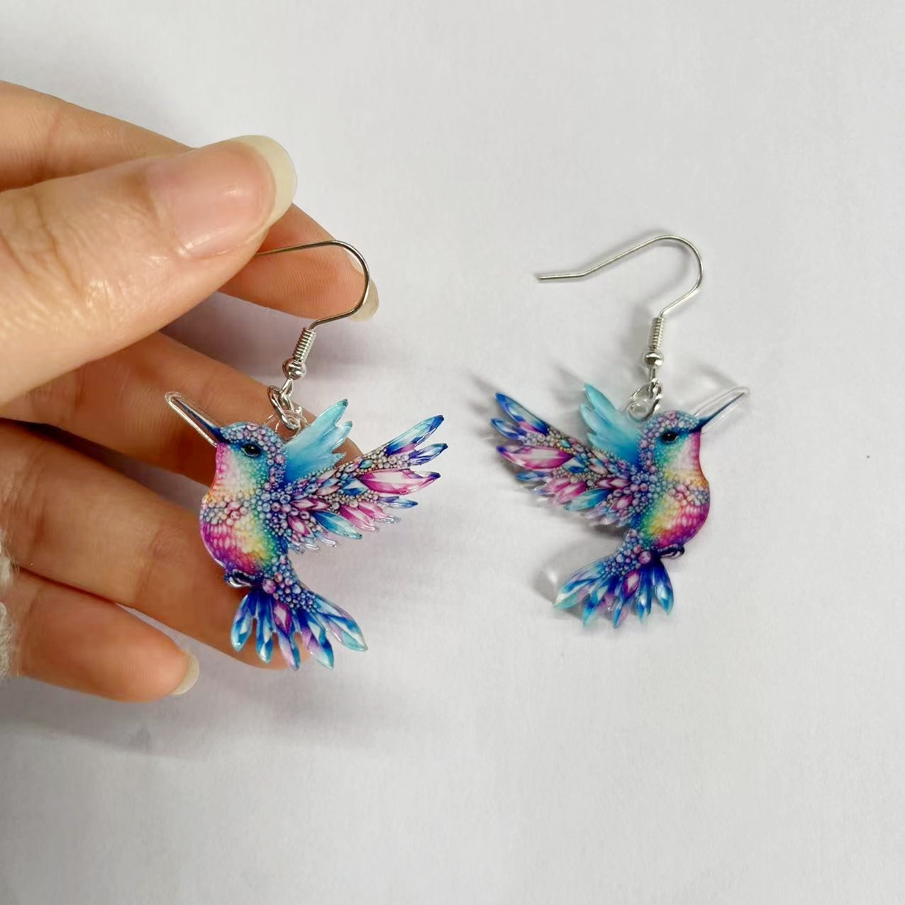 Blue bird earrings-e-4742