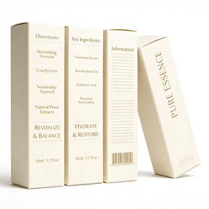 Caja Plegable de Cartón Mate con Impresión Personalizada y Lámina Dorada para Empaque de Regalos Cosméticos - Product Image 4