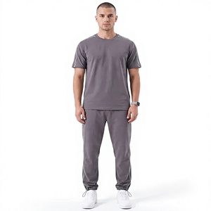 Survêtement de sport respirant et écologique pour homme, grande taille, élégant, automne, séchage rapide, polyester/coton - Product Image 1