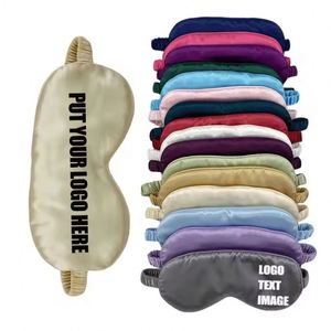 Promotional Soft Silk <b>Sleep</b> Satin Eye Custom Logo Simple Sleeping <b>Mask</b> - Product Image 1