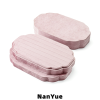 Plateau à bagues en velours de luxe en forme de nuage, logo personnalisé, plusieurs fentes, rangement pour bagues et boucles d'oreilles, présentoir pour bijouterie, plateau à bijoux