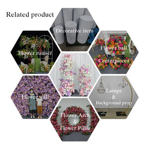 Bola de Flores Artificiales de Seda Realista en Tonos Pastel Rosa, Morado y Blanco, para Decoración de Bodas, Letreros de Bienvenida, Soporte de Flores para Eventos y Regreso a Clases - Product Image 5
