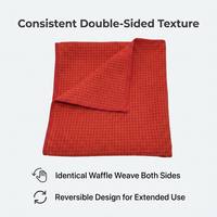 Chiffon de nettoyage en microfibre gaufrée super doux 40x40cm 450GSM 80% polyester 20% polyamide séchage rapide lavable pour la maison, les véhicules et le verre