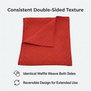Paño de Limpieza de Microfibra Tipo Waffle Súper Suave de 40x40cm, 450GSM, 80% Poliéster, 20% Poliamida, Secado Rápido, Lavable, para Hogar, Vehículo y Vidrio - Product Image 3