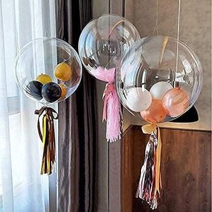 Stretchable Pvc <b>Balloons</b> Transparent Clear Round Plastic <b>Bubble</b> Bobo <b>Balloon</b> for Party Decoration 10 18 20 24 36 Inch - Product Image 1
