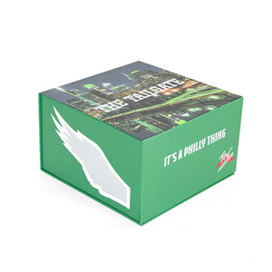 Boîte à Chapeau Carrée Magnétique Personnalisée avec Impression Numérique, Boîtes d'Emballage Vertes en Carton Rigide Sur Mesure pour Casquettes Snapback et Casquettes de Baseball - Product Image 2