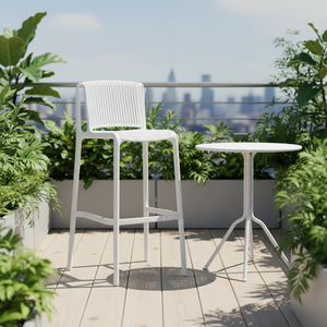 เก้าอี้บาร์พลาสติกแบบซ้อนได้ สไตล์นอร์ดิกมินิมอลทันสมัย สำหรับใช้งานกลางแจ้ง ทนทานต่อน้ำ เป็นมิตรกับสิ่งแวดล้อม เหมาะสำหรับเฟอร์นิเจอร์เชิงพาณิชย์ - Product Image 2