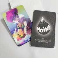 Carte à collectionner d'anime personnalisée en usine, en acrylique magnétique, avec bordure holographique arc-en-ciel et impression numérique 3D à effet feuille d'aluminium