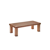 Table basse en bois japonaise, design carré classique, tables centrales durables, tables basses pour salon