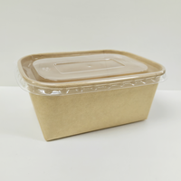 Boîte rigide en papier enduit anti-graisse jetable personnalisée avec impression offset pour salades, sushis, pain, pizzas, sandwichs