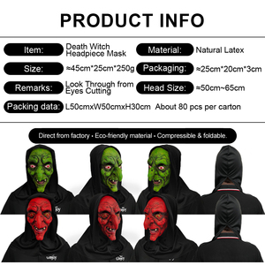 Masque de sorcière effrayant en latex, visage de vieille femme effrayante pour Halloween, maison hantée, escape room, accessoire de costume personnalisé - Product Image 2