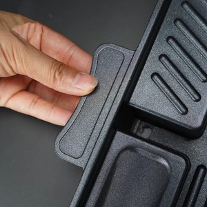 Modern <b>Outdoor</b> Rectangular Metal Foldable Charcoal Non-Stick Auto Ignition Eco-Friendly Portable for Camping Party Use - Product Image 3
