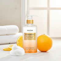 Gel douche éclaircissant à l'acide salicylique pour peaux ternes et irrégulières, gel douche éclaircissant à la vitamine C, savon de douche quotidien
