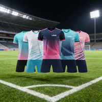 Maillots de football personnalisés pour les fans et les joueurs, nouveaux kits de football de club pour la saison, uniformes d'équipe 100% polyester respirant.