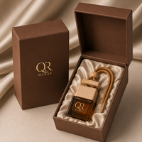Diffuseur de parfum pour voiture 8ml 10ml avec couvercle en bois, flacon en verre transparent pour parfum de voiture, diffuseur d'arômes
