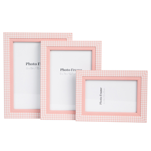 HOMCO, nuevo diseño, encantador patrón <span class=keywords><strong>de</strong></span> <span class=keywords><strong>cuadros</strong></span> rosa, marco <span class=keywords><strong>de</strong></span> fotos moderno MDF personalizado para niños, decoración creativa fresca para el hogar - Product Image 2