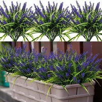 Kunstmatige lavendel, realistisch, milieuvriendelijk, handgemaakt, UV-bestendig boeket voor thuis, tuin, bruiloft en feestelijke buitendecoratie