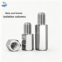 Pilier d'isolation hexagonal en acier inoxydable 304 résistant à la corrosion, à usage industriel OEM, avec fixation à filetage interne/externe à extrémité unique