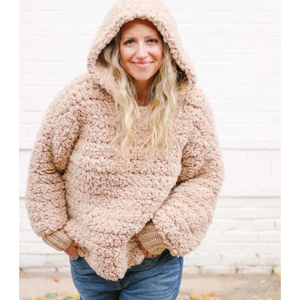 <span class=keywords><strong>Pull</strong></span> à capuche floue surdimensionné pour femmes <span class=keywords><strong>manteau</strong></span> d'ours en peluche Crochet Sherpa gros <span class=keywords><strong>pull</strong></span> veste floue Sherpa sweat à capuche - Product Image 6