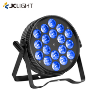 18 pièces de projecteurs plats LED 18*15w Rgbwa Uv 6 en 1 avec flight case, télécommande, éclairage de scène DJ, éclairage disco