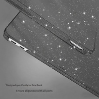 Étui de protection transparent pour ordinateur portable Apple MacBook 13/14 pouces en matériau PC, motif ciel étoilé